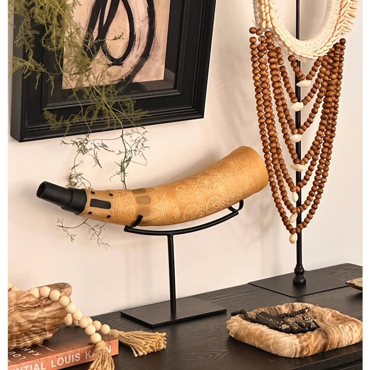 Decorative Horn Woodcarving Display