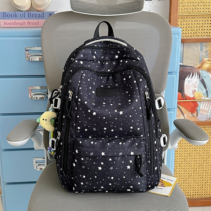 Star-Print Multi-Pocket Backpack Stornfield