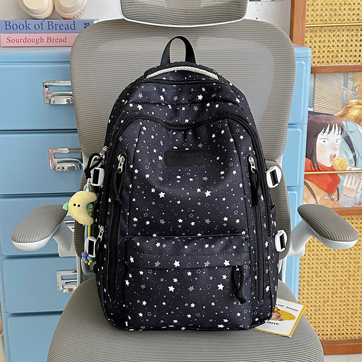 Star-Print Multi-Pocket Backpack Stornfield