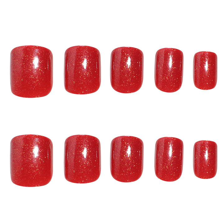 Glittery Press-On Toenail Set Stornfield