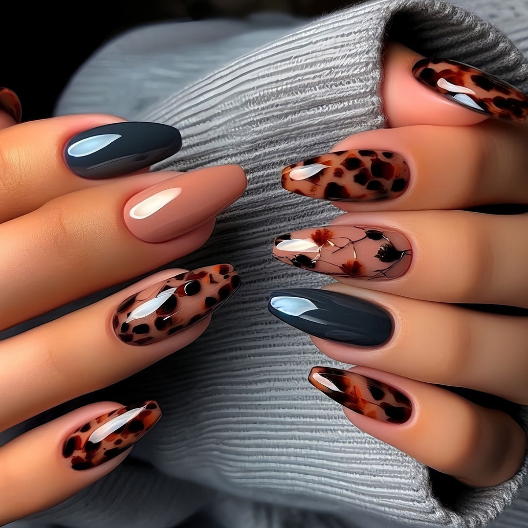 Floral Art Acrylic Nail Set Stornfield