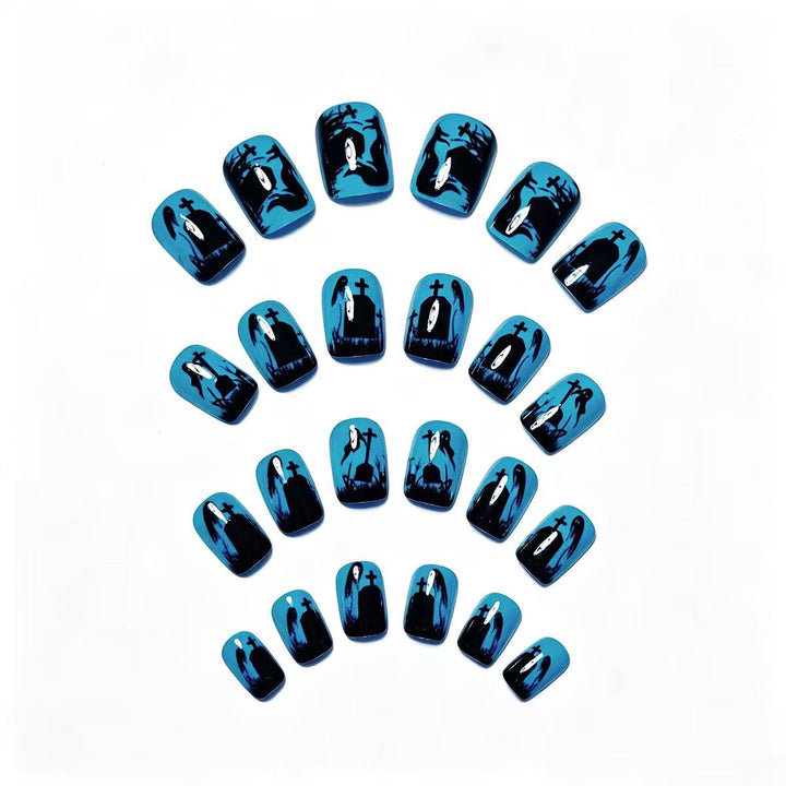 Creative Halloween Art Nails with Haunting Tombstone Design Stornfield