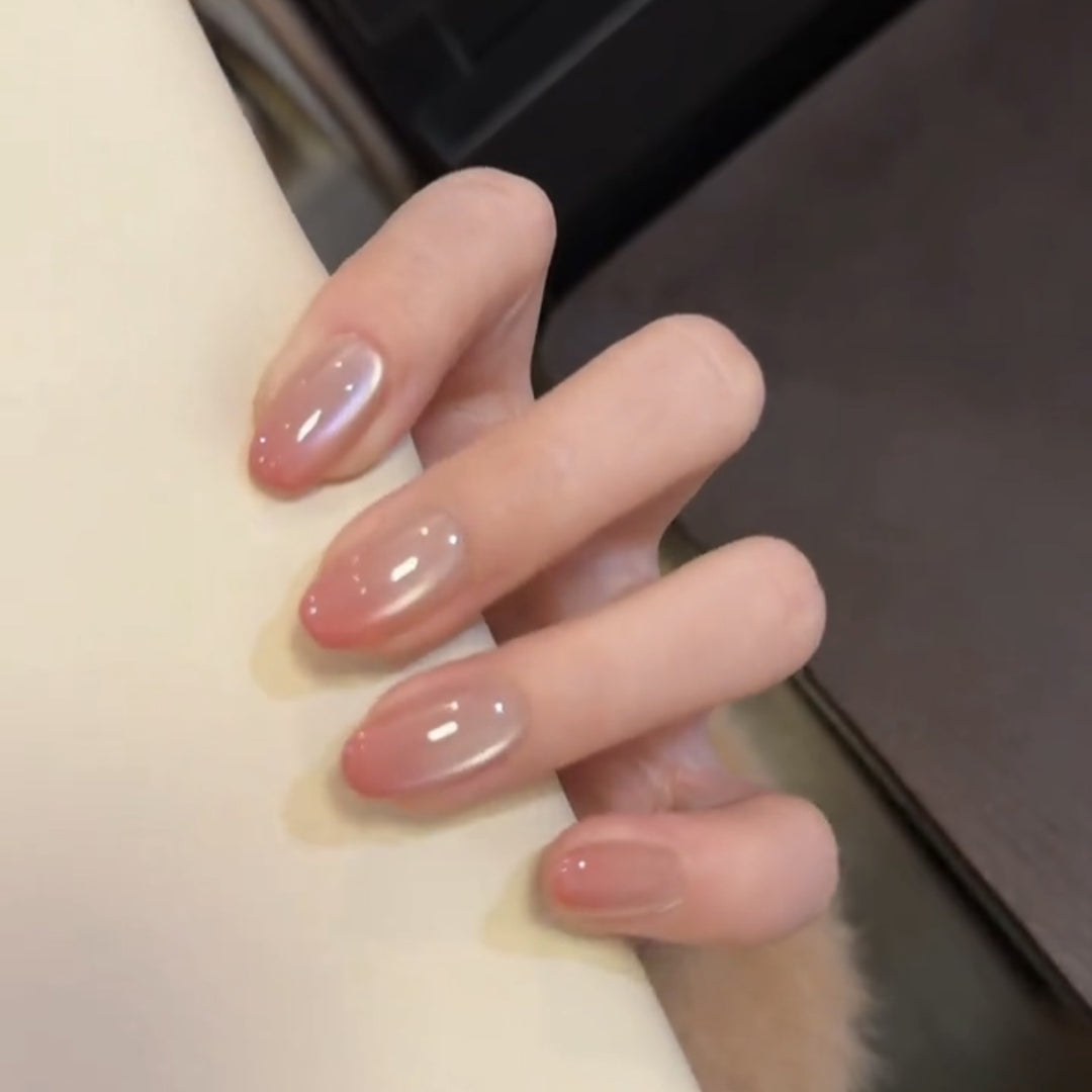 Premium Natural Finish Press-On Nail Set Stornfield