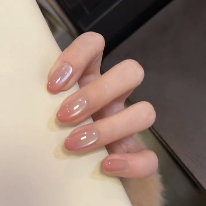 Premium Natural Finish Press-On Nail Set Stornfield