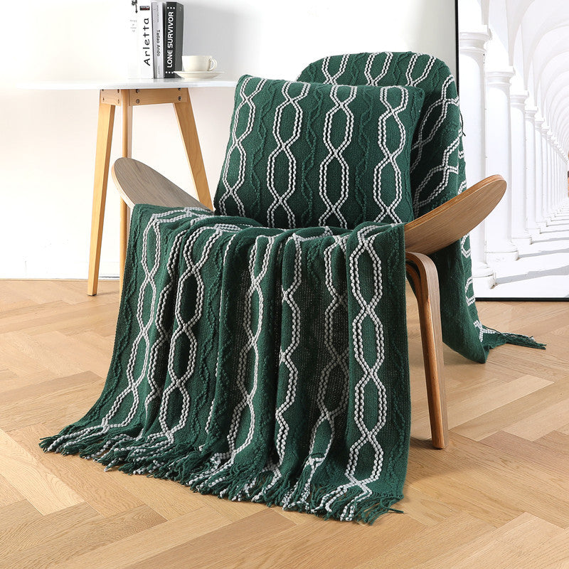 Ladies decorative and cozy woven blanket Stornfield