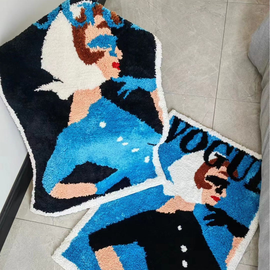 Vogue-Inspired Artistic Plush Area Rug