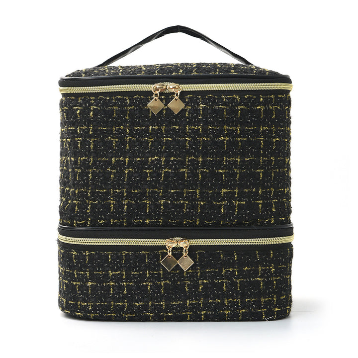 Cosmetic organizer bag with elegant fabric Stornfield