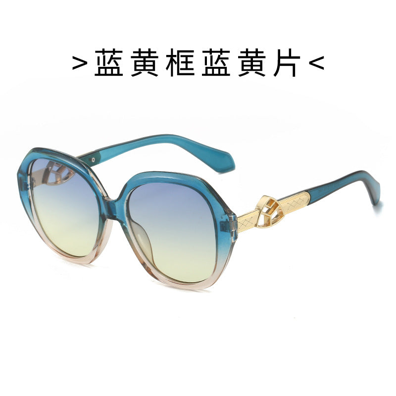 Women's Oversized Sunglasses with Golden Accents Stornfield