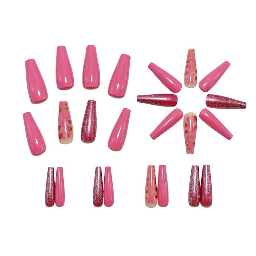 Artificial nails with enchanting heart design Stornfield