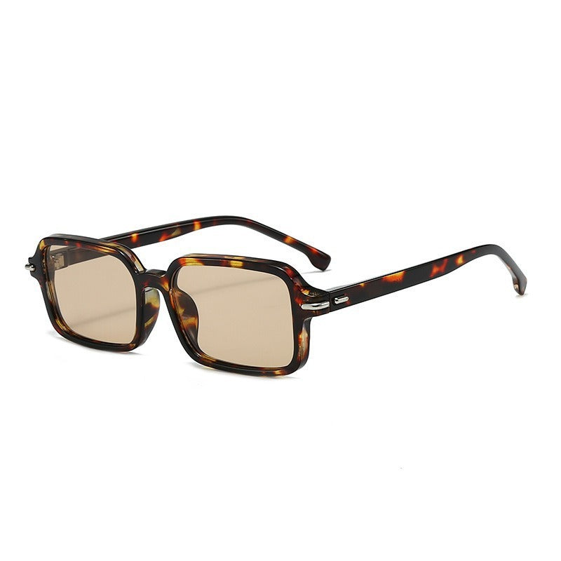 Women's fashionable square sunglasses with stylish plastic frame and blue lenses Stornfield