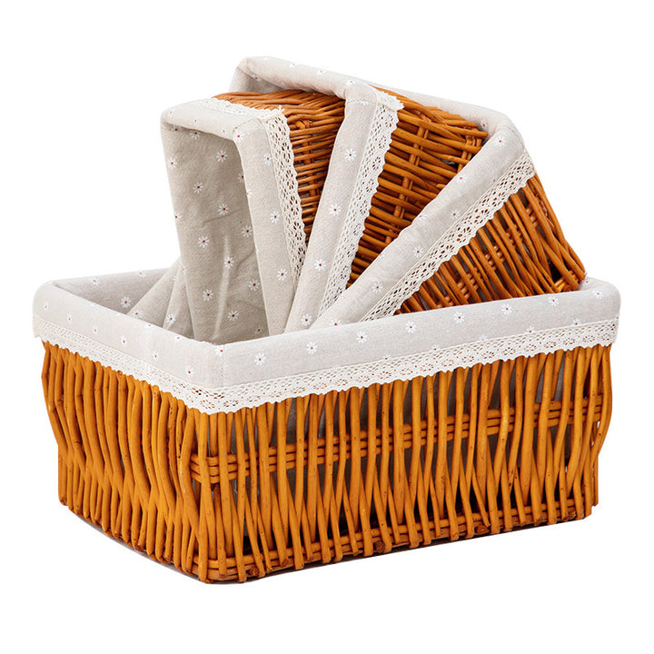 Women's decorative storage basket with charming inner lining Stornfield