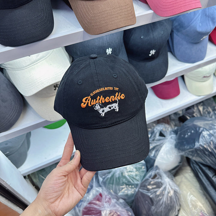 Women's Embroidered Cow Print Baseball Cap Stornfield