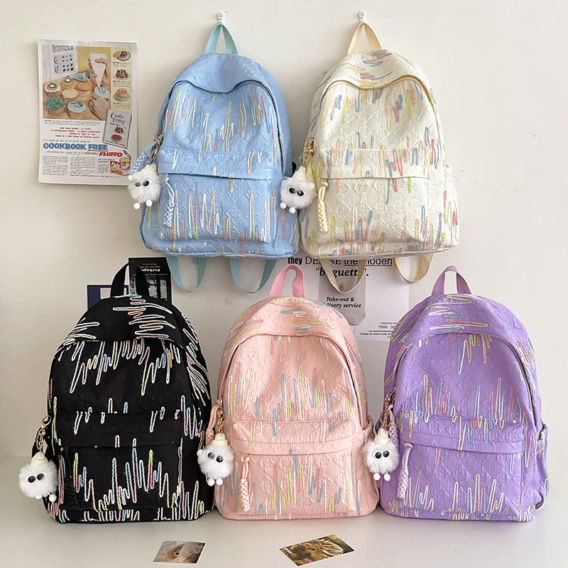 Patterned Backpack with Additional Compartments Stornfield