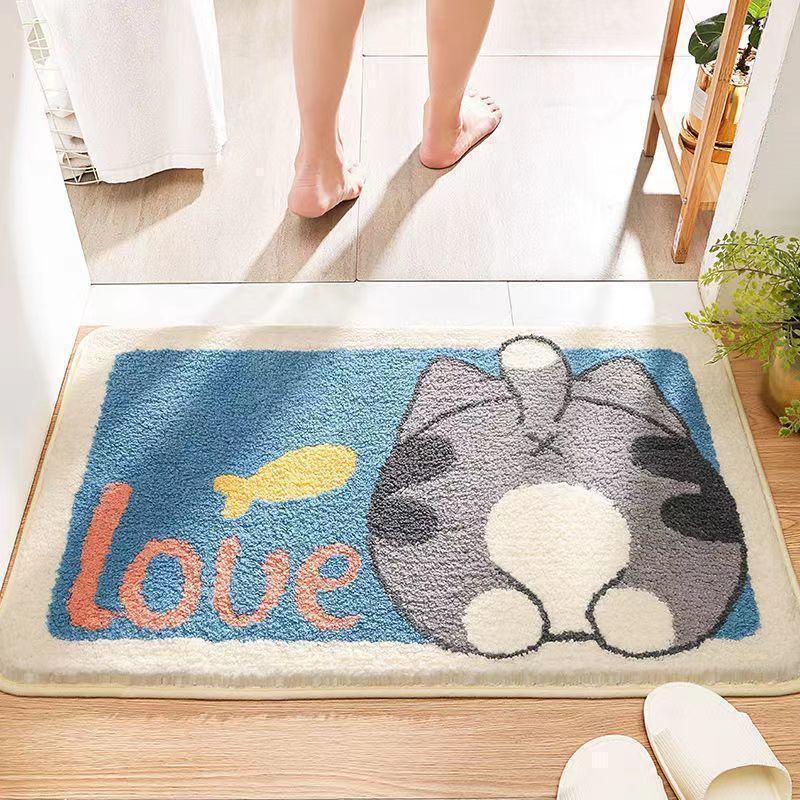 Coastal Waves Shaped Bath Mat