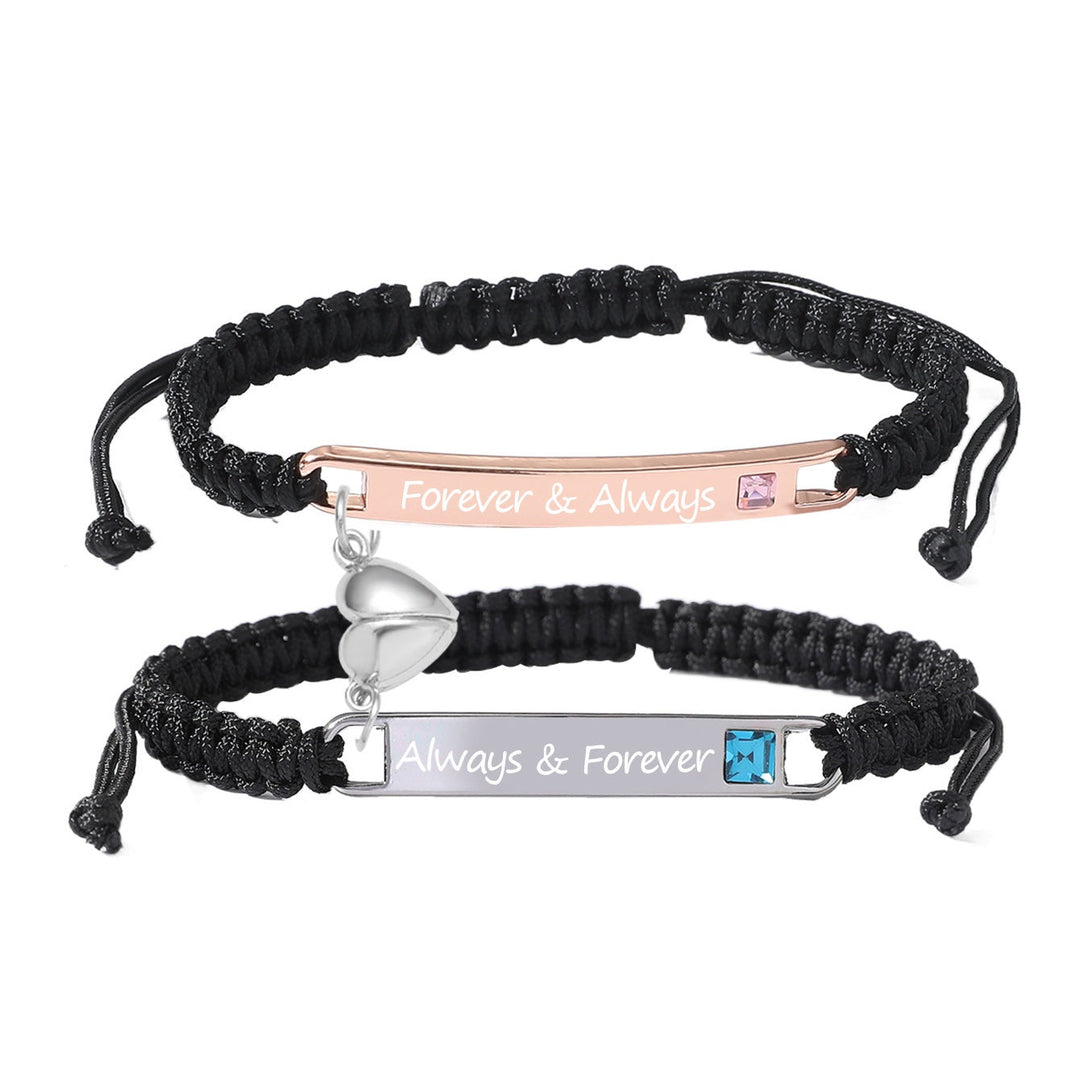 Stornfield | Personalized Magnetic Heart Love Bracelet Set