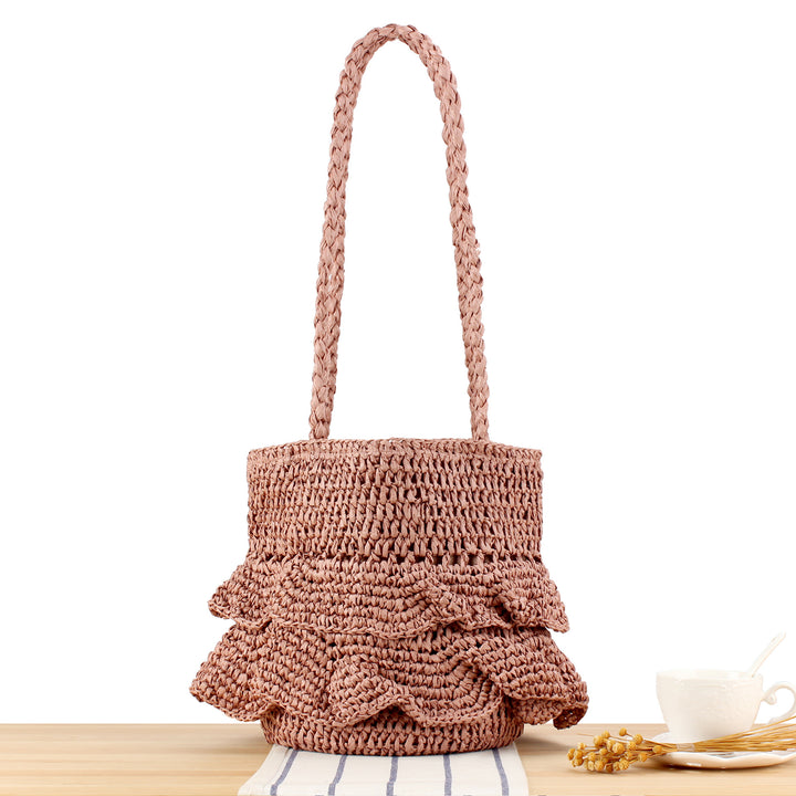 Braided backpack bag with stylish ruffle details Stornfield