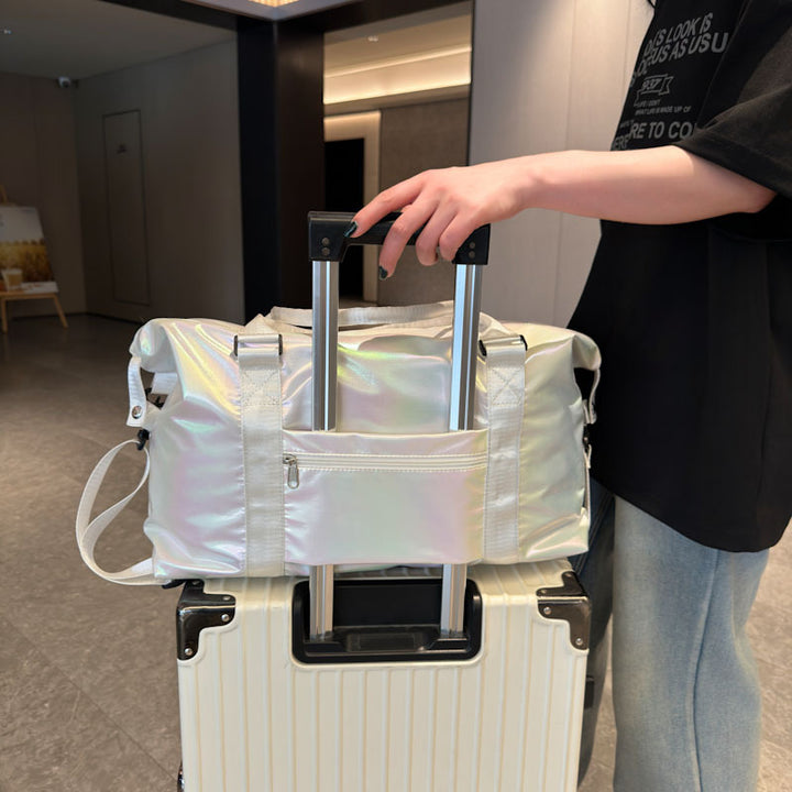 Glossy Holographic Travel Duffel Bag