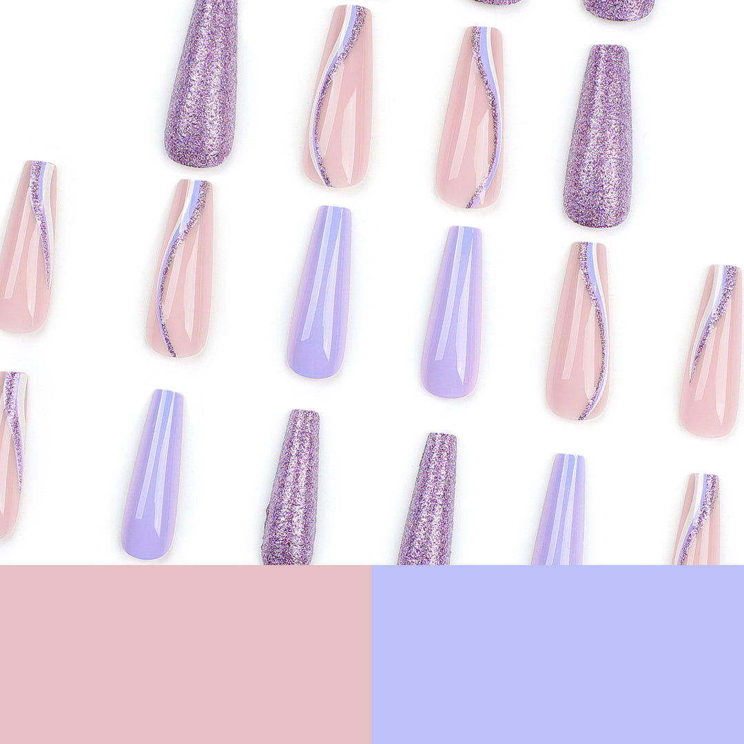 Glamorous Stiletto Nails with Glitter and Ombre Design Stornfield