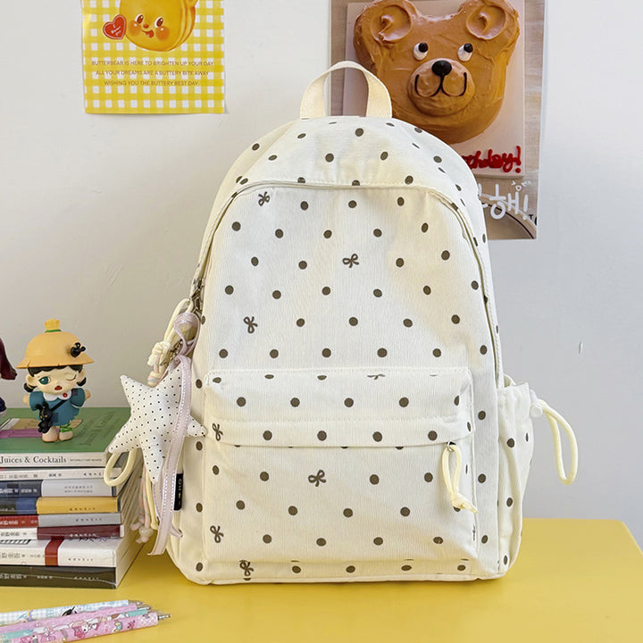 Casual Polka Dot Patterned Backpack Stornfield