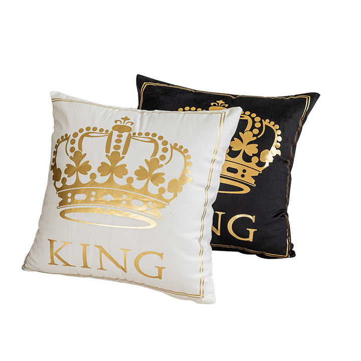 Luxury Metallic Foil Queen Cushion Cover with Hidden Zipper