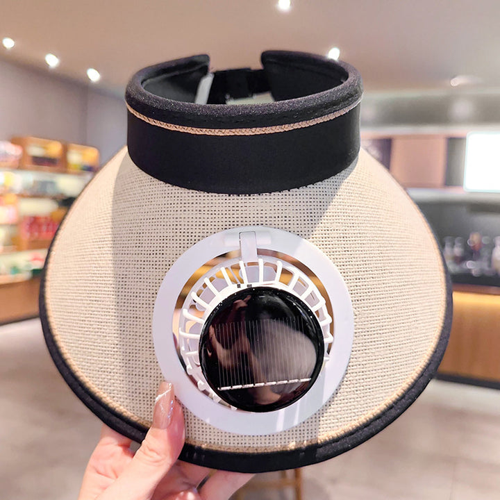 Bbreathable sun hat with two integrated mini fans, wide brim and adjustable chin strap Stornfield