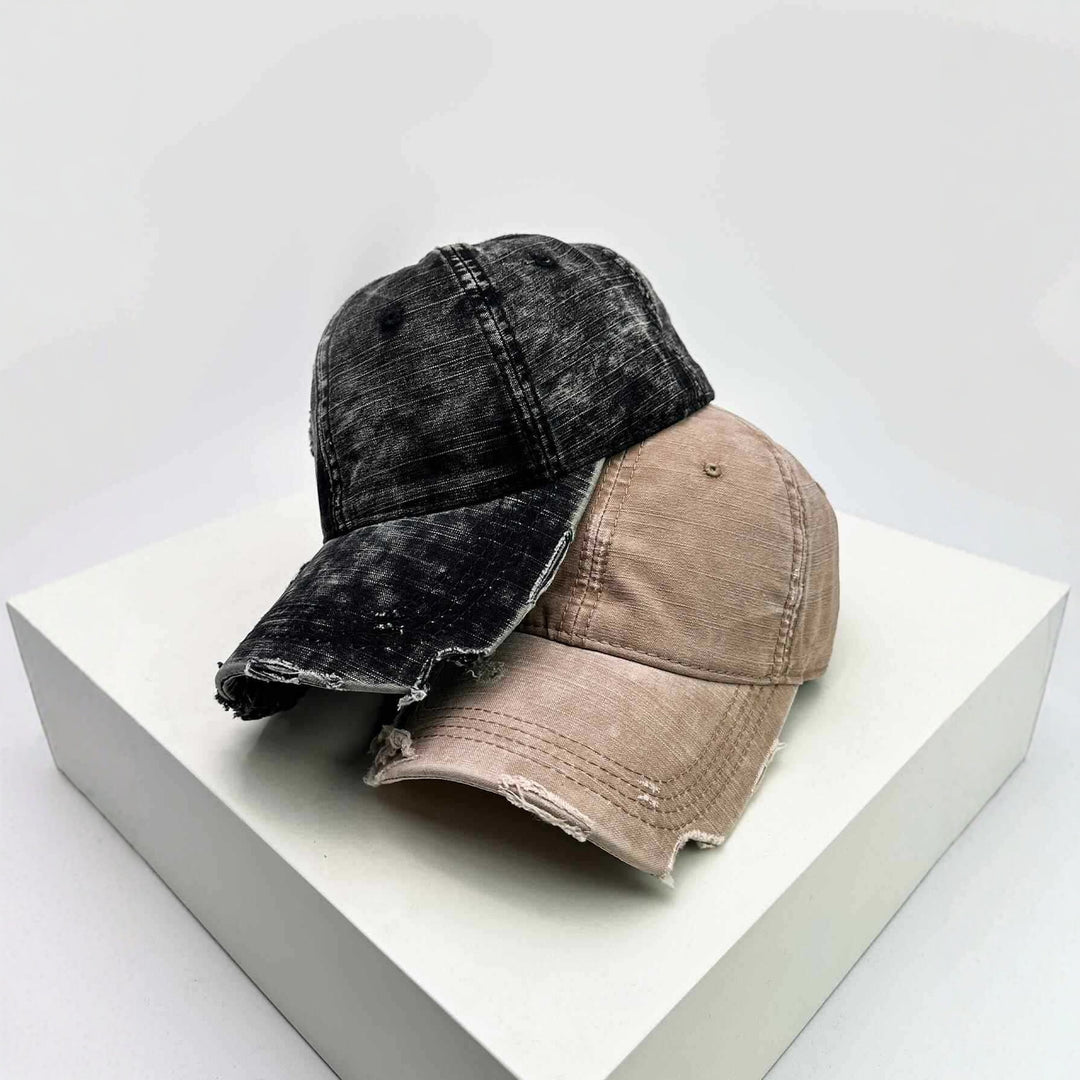 Men's Distressed Denim Baseball Hat Stornfield