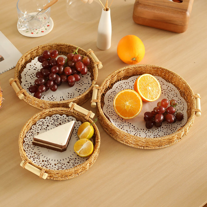 Handwoven Decorative Serving Tray Stornfield