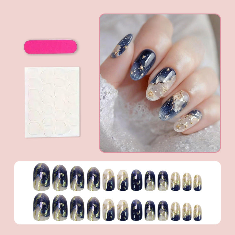 Acrylic nail set with glamorous star and glitter details Stornfield