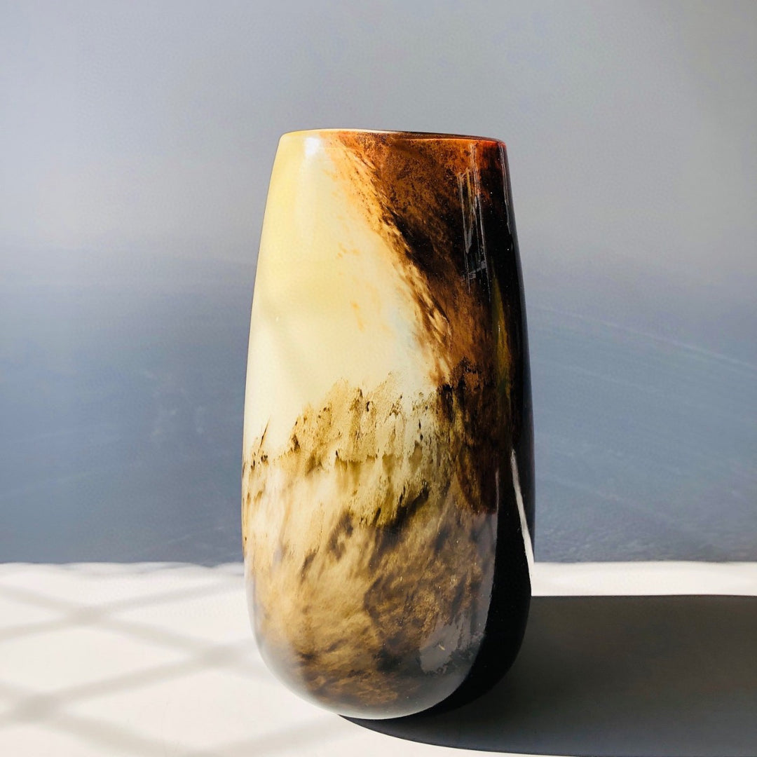 Contemporary Tall Handblown Gradient Glass Display Vase Stornfield