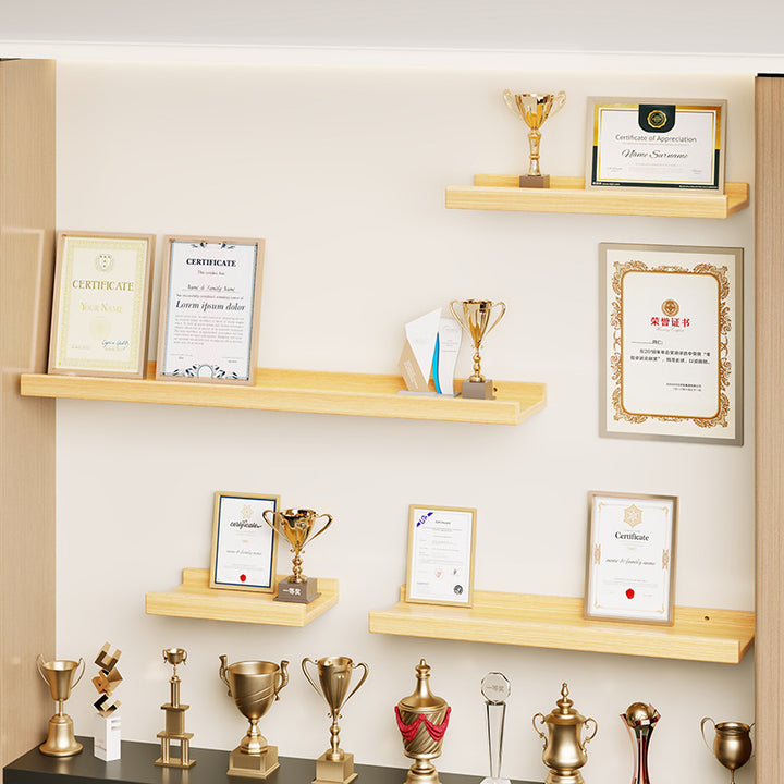 Wall-Mounted Floating Display Shelf Lacquered High-Gloss MDF