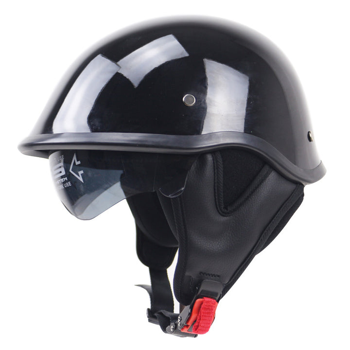 Classic Half-Shell Motorcycle Helmet with Visor Stornfield