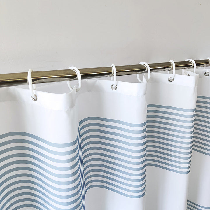 Coastal Wave Pattern Shower Curtain Stornfield