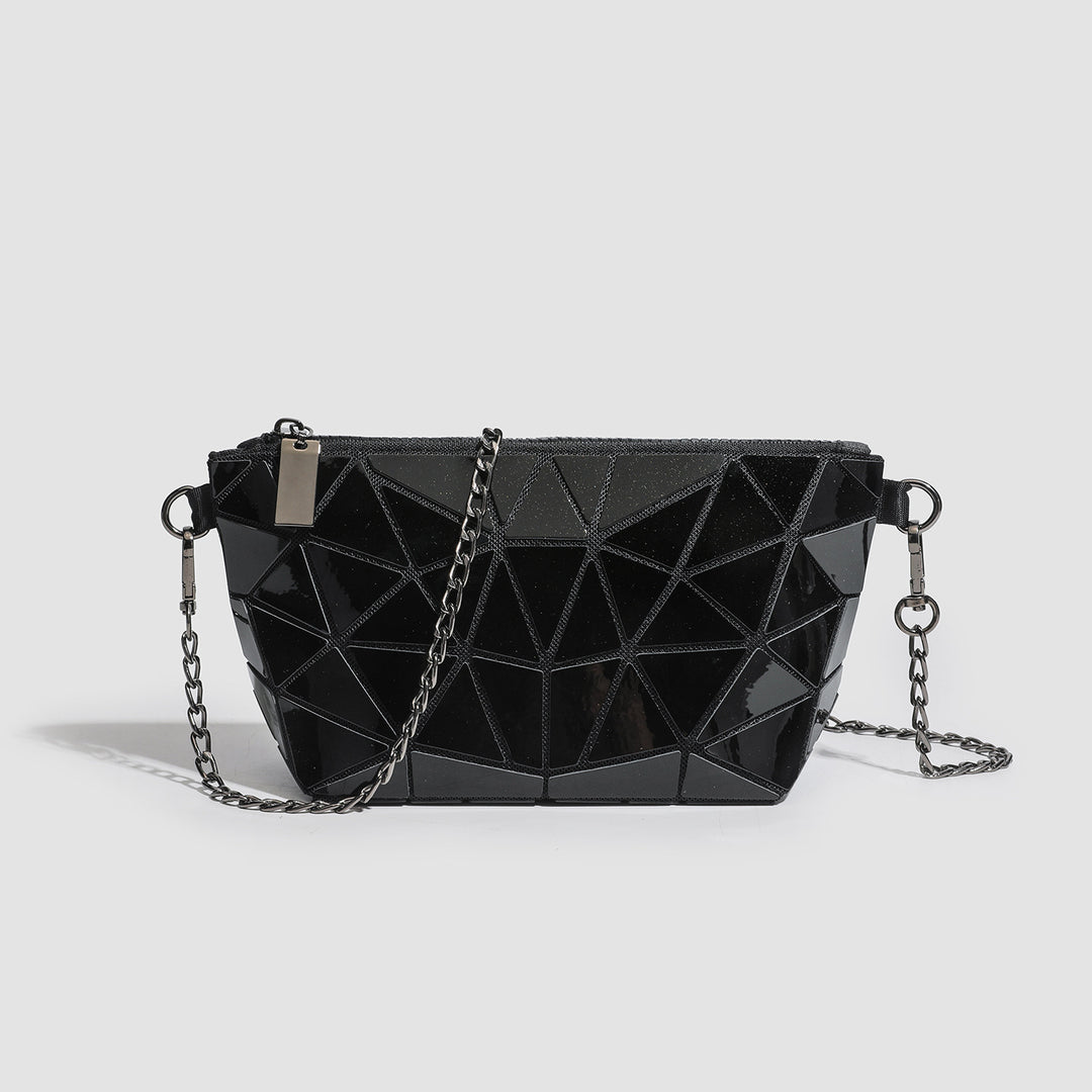 Geometric Patterned Crossbody Clutch Bag