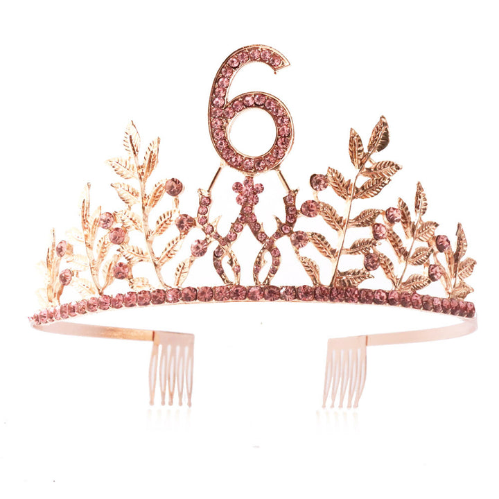 Women's Glamorous Birthday Crown with Shining Rhinestones Stornfield