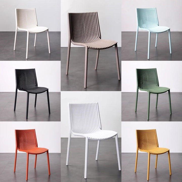 Contemporary Slatted Dining Chair Stornfield