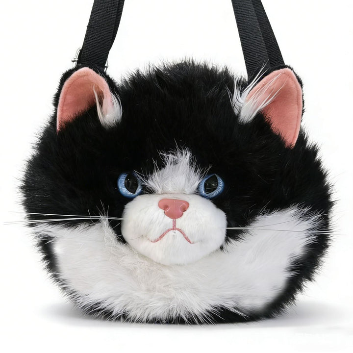 Playful Plush Cat-Themed Crossbody Bag Stornfield
