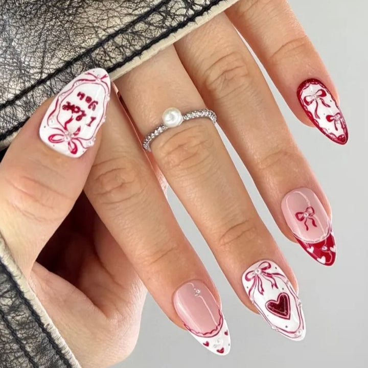 Romantic Message Press-On Nails Stornfield