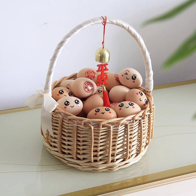 Ladies natural basket with decorative bow decoration Stornfield