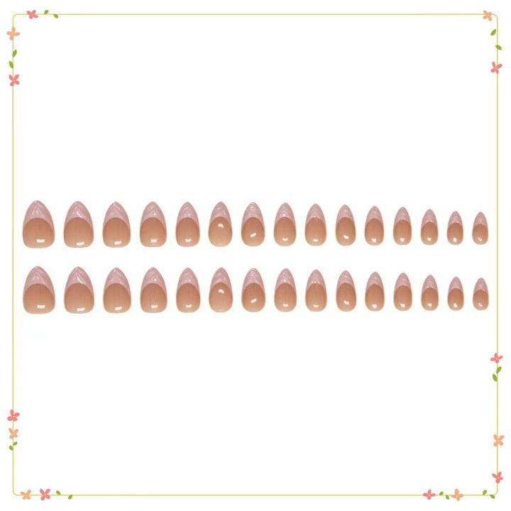 Elegant Nail Tips with French Design Stornfield