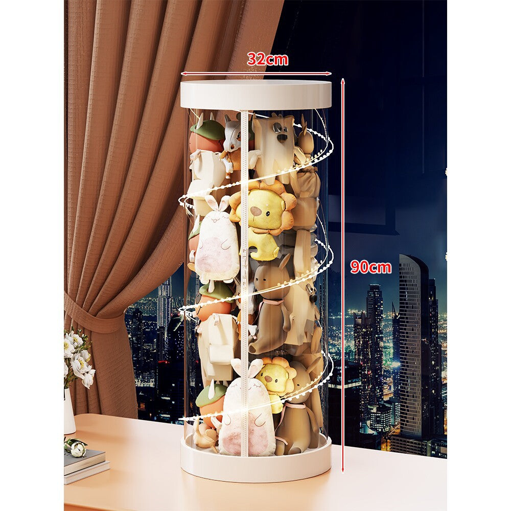 Tall Clear Acrylic Plush Toy Display Tower Organizer