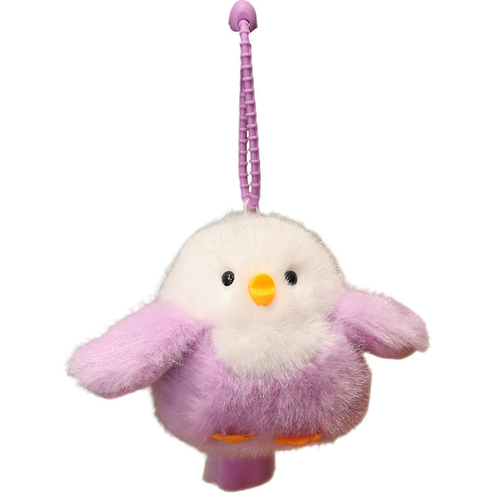 Fluffy Plush Chick Bag Charm Keychain with Flexible Loop Strap Stornfield