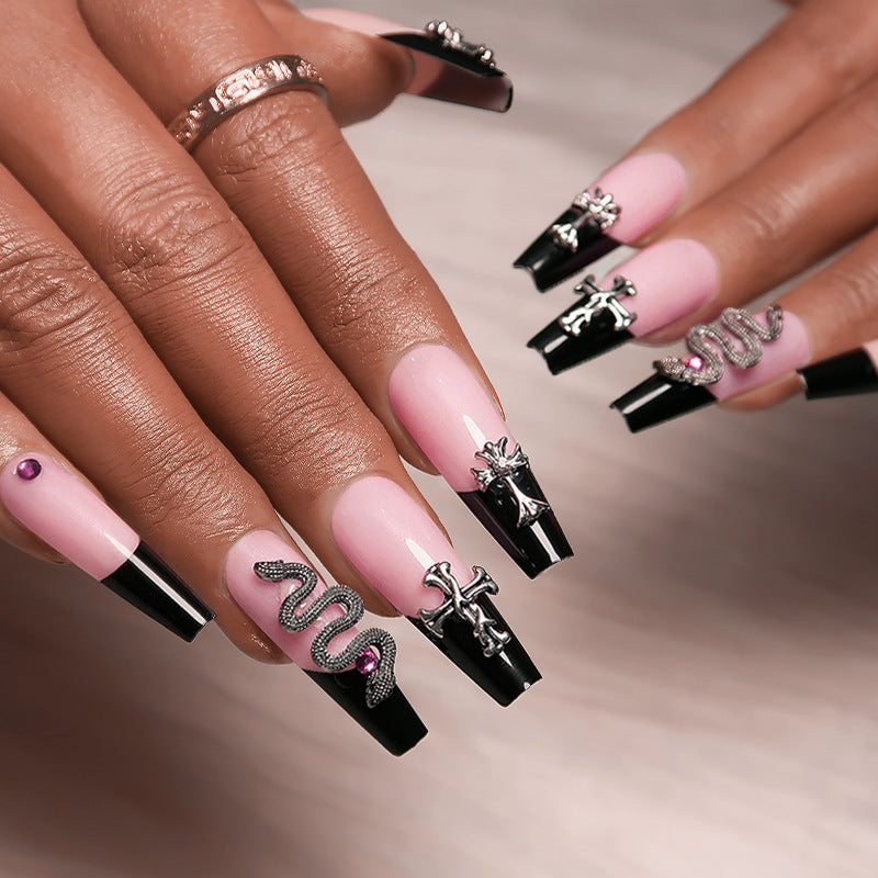 Artful stiletto nails with glitter accents and creative design Stornfield