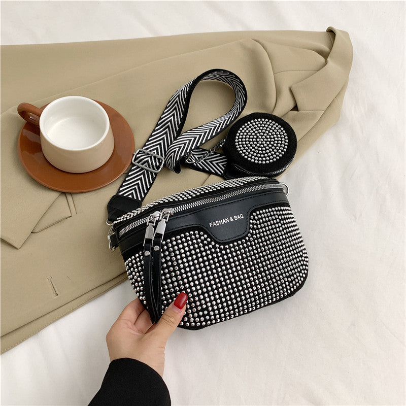 Stylish Rhinestone Embellished Mini Crossbody Bag Stornfield