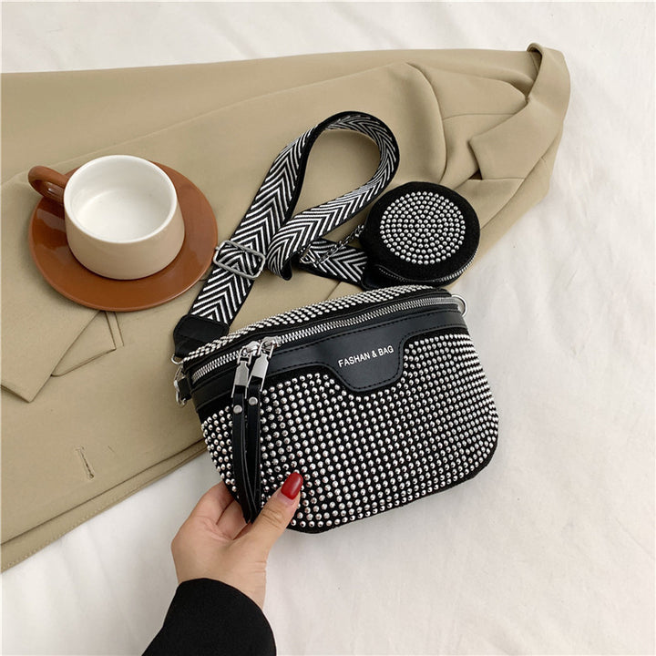 Stylish Rhinestone Embellished Mini Crossbody Bag Stornfield