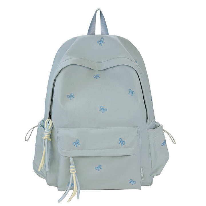 Backpack with Charming Bow Design and Practical Compartments Stornfield