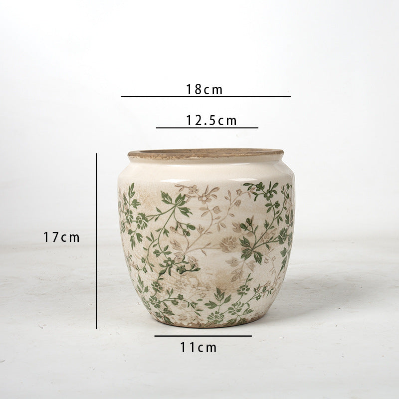 Floral Ceramic Plant Bowl Stornfield