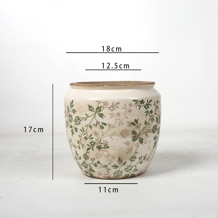 Floral Ceramic Plant Bowl Stornfield