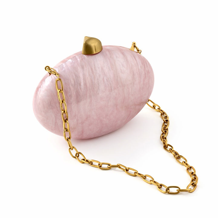 Artistic Oval Resin Clutch