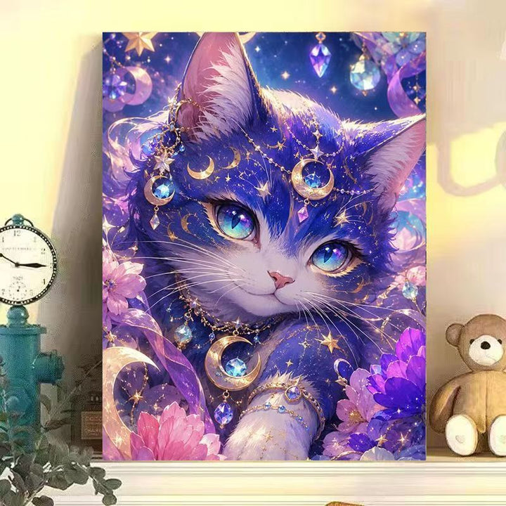 Cosmic Cat Illustration Wall Art Stornfield