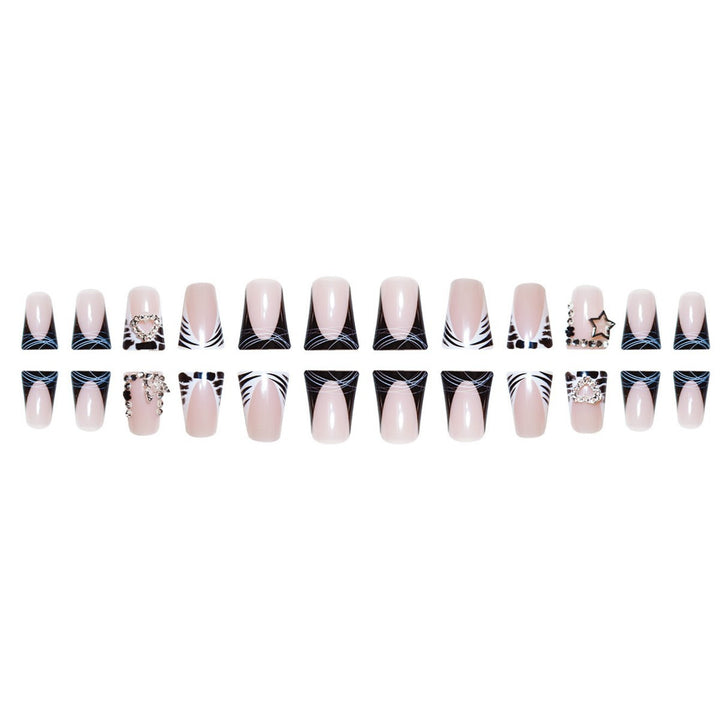 Glamorous Rhinestone Accent Nail Extensions Stornfield